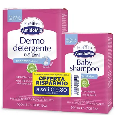 ABBINATA DERMO 0-5 200 ML + BABY SHAMPOO 400 ML ABBINATA DERMO 0-5 200 ML + BABY SHAMPOO 400 ML