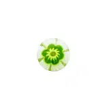 ORECCHINO PALLINA BIANCO VERDE MURANO