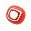 ORECCHINO QUADRATO ROSSO MURANO