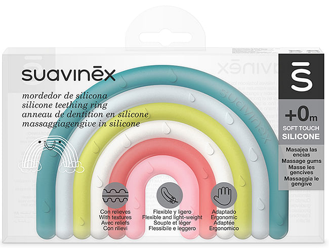 Suavinex Massaggiagengive In Silicone +0 Mesi Arcobaleno