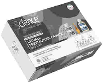 BOX SCIENCE RITUALE PREVENZIONE CADUTA 1 SHAMPOO 80  ML + 1 LOZIONE 8 FIALE DA 5  ML + 1 SHAMPOO NEUTRO 80  ML