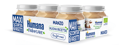 HUMANA OMOGENEIZZATO MANZO BIO 6 VASETTI DA 80 G