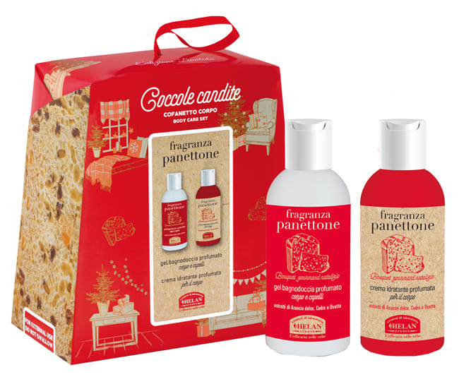 COFANETTO PANETTONE CORPO 1 GEL BAGNODOCCIA PROFUMATO 100 ML + 1 CREMA IDRATANTE PROFUMATA 100 ML