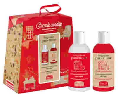 COFANETTO PANETTONE CORPO 1 GEL BAGNODOCCIA PROFUMATO 100 ML + 1 CREMA IDRATANTE PROFUMATA 100 ML