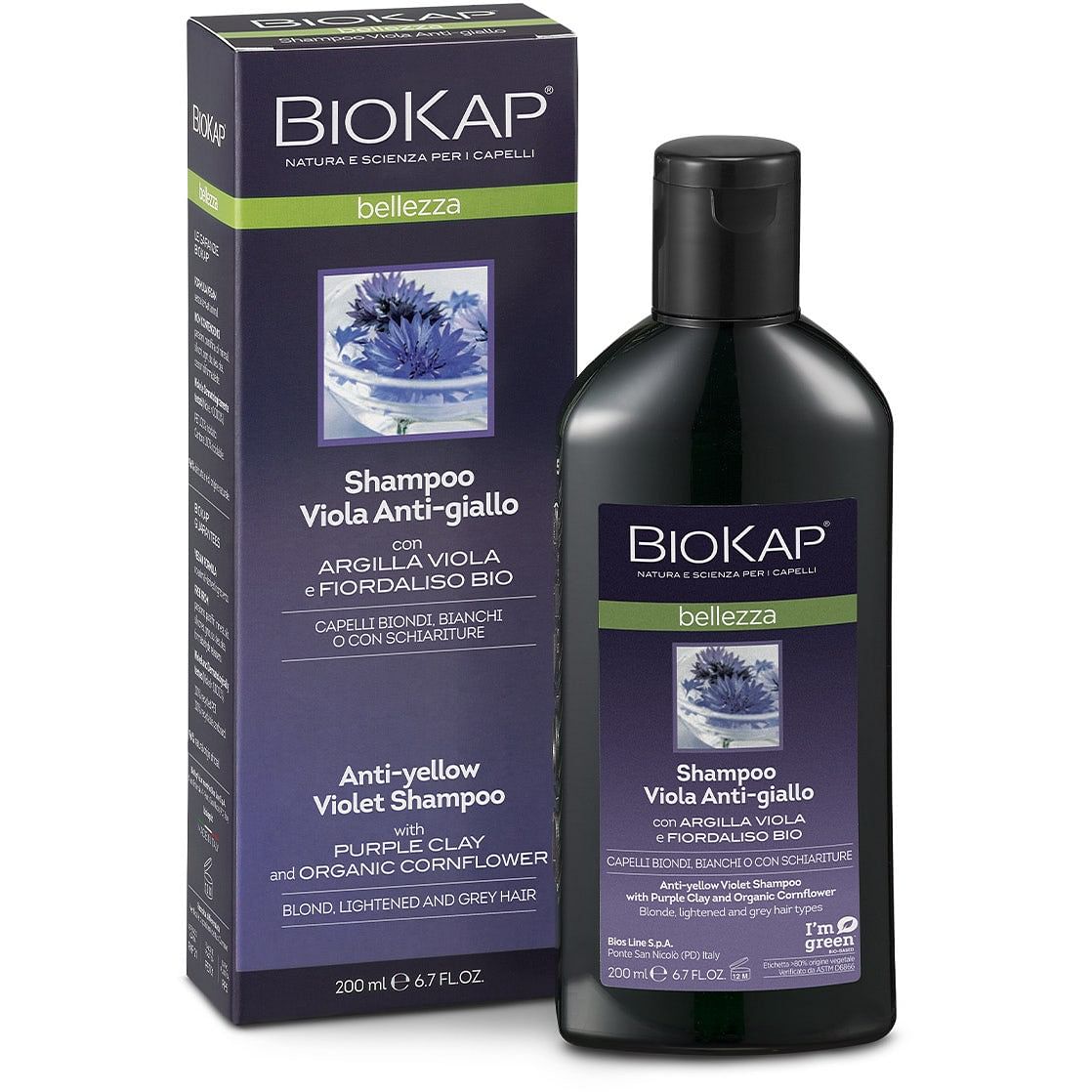 Biokap Bellezza Shampoo Viola Antigiallo 200 Ml Biosline