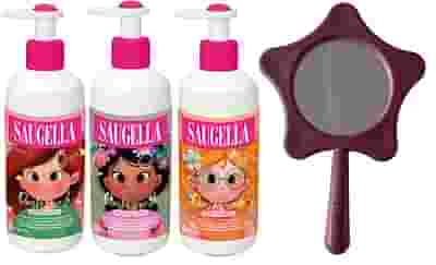 SAUGELLA BUNDLE GIRL DETERGENTE INTIMO QUESTA SONO IO PROTETTIVO LENITIVO 200 ML + GADGET SPECCHIO OMAGGIO