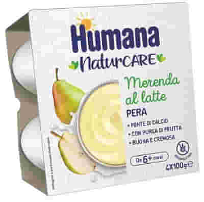 HUMANA MERENDA AL LATTE PERA 4 PEZZI DA 100 G