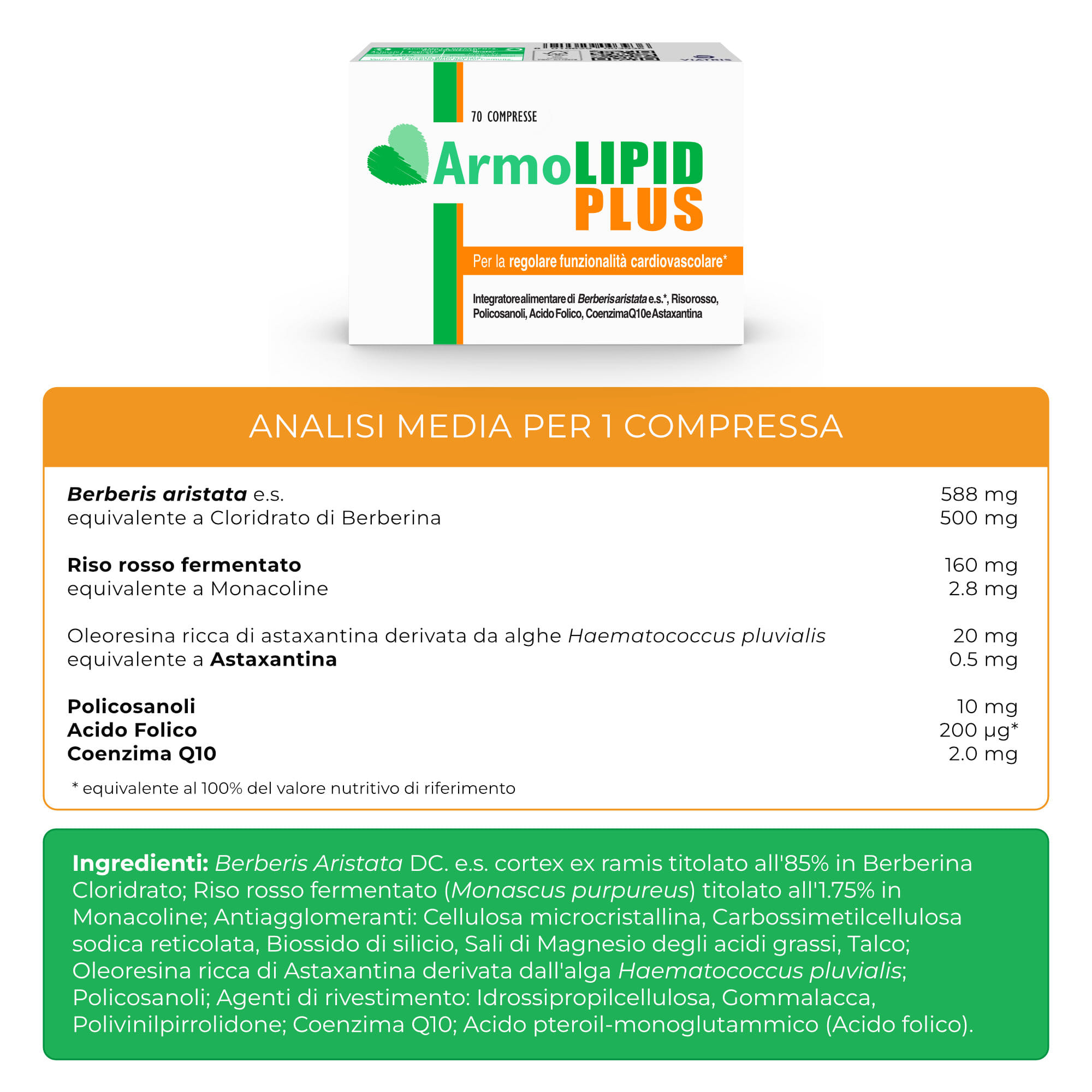 ARMOLIPID PLUS 70 COMPRESSE