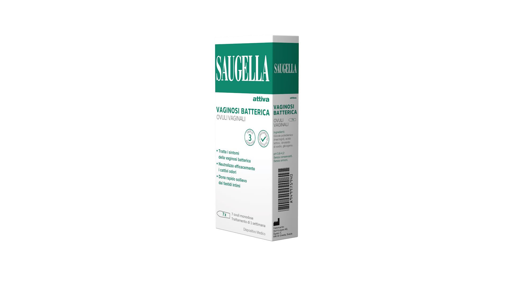 SAUGELLA ATTIVA VAGINOSI BATTERICA 7 OVULI VAGINALI