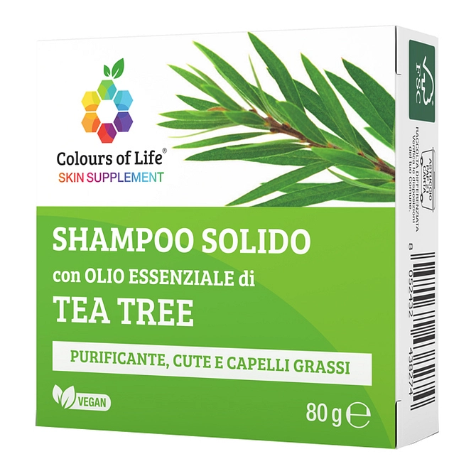 Colours Of Life Tea Tree Shampoo Solido 80 G