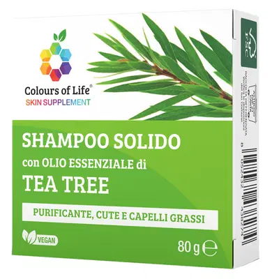 COLOURS OF LIFE TEA TREE SHAMPOO SOLIDO 80 G COLOURS OF LIFE TEA TREE SHAMPOO SOLIDO 80 G
