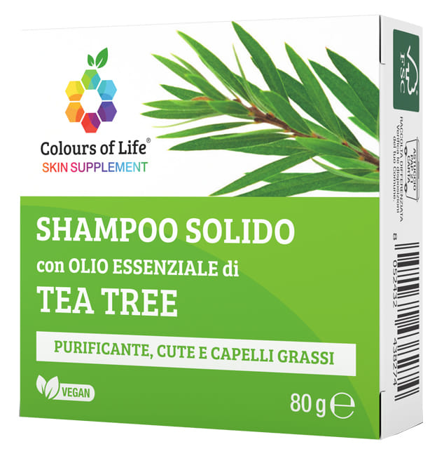 Colours Of Life Tea Tree Shampoo Solido 80 G