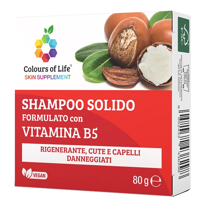 Colours Of Life Vitamina B5 Shampoo Solido 80 G