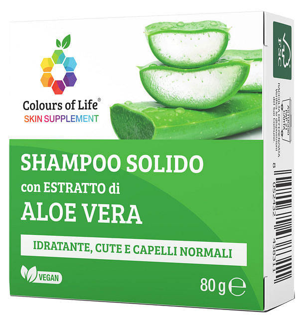 Colours Of Life Aloe Shampoo Solido 80 G