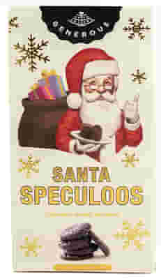 GENEROUS SANTA SPECULOOS BISCOTTI RICOPERTI DI CIOCCOLATO AL LATTE 120 G