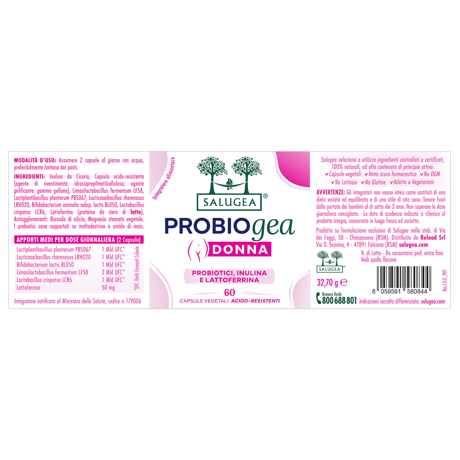 PROBIOGEA DONNA SALUGEA 60 CAPSULE