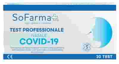 TEST ANTIGENICO RAPIDO COVID-19 NASALE RILEVAZIONE QUALITATIVA ANTIGENI SARS-COV-2 IN TAMPONI NASALI 20 PEZZI USO PROFESSIONALE SOFARMAPIU'