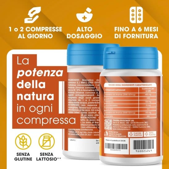 BROMELINA 180 COMPRESSE CISBANI PHARMA