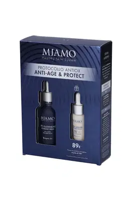 miamo gf5 glutathione rejuvenating serum MIAMO 2025 COFANETTO ANTIAGE&PROTECT GF5 GLUTATHIONE AOX BOOST SERUM 30 ML + MINI SIZE AGING DEFENSE SUNSCREEN DROPS SPF50+ 10 ML