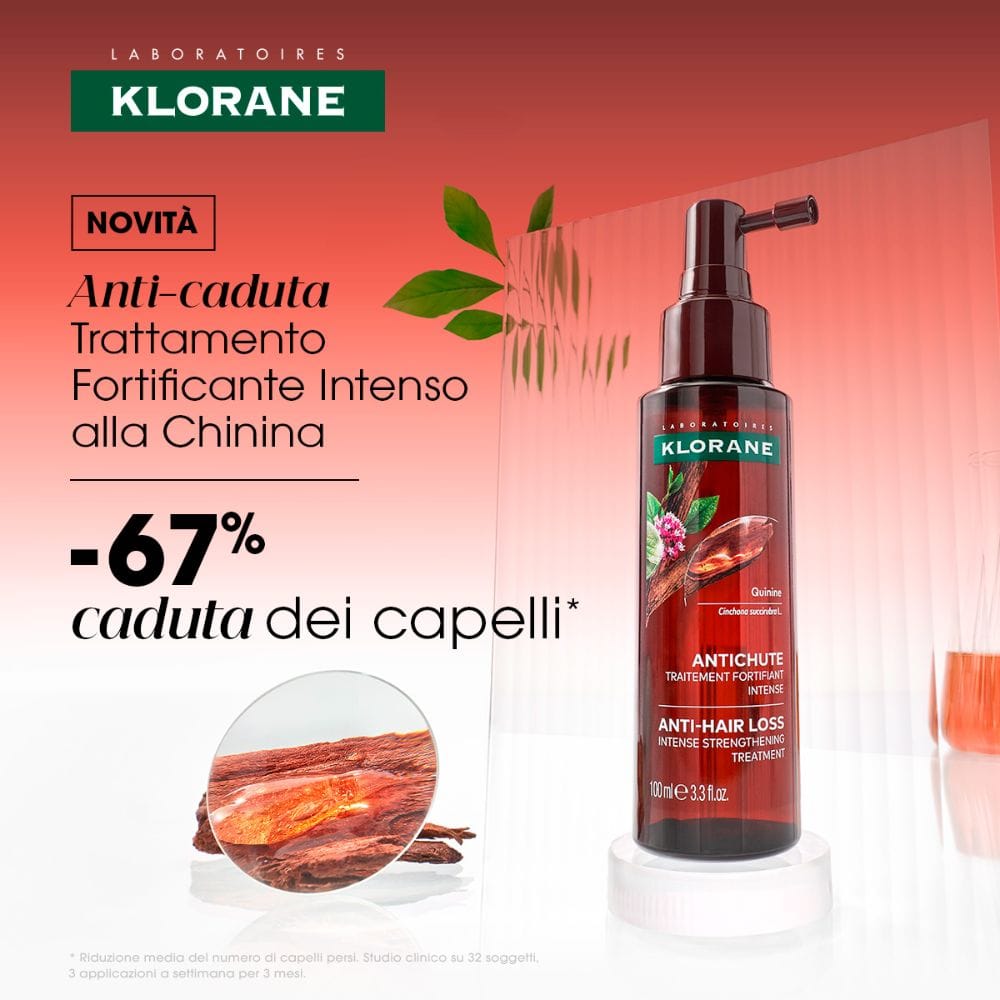 Klorane Trattamento fortificante intenso alla Chinina, Anti-caduta, Ridensificante della capigliatura, 100ml