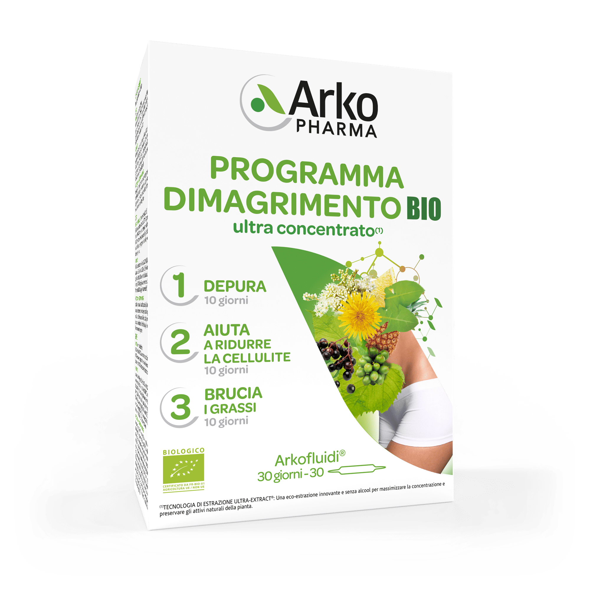 Arkopharma Arkofluidi - Programma Dimagrimento Bio Ultra Concentrato, 30 Fiale-image