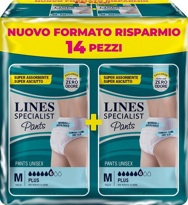 Pannolone Specialist Pants Unisex Plus Medium 14 Pezzi