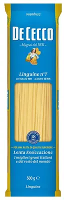 DE CECCO LINGUINE N7 NUOVA RICETTA 400 G DE CECCO LINGUINE N7 NUOVA RICETTA 400 G