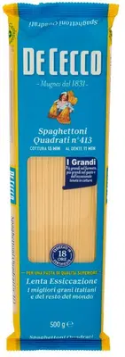 DE CECCO SPAGHETTI QUADRATI N413 NUOVA RICETTA 400 G DE CECCO SPAGHETTI QUADRATI N413 NUOVA RICETTA 400 G