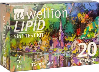 STRISCE ANALISI MULTIPARAMETRICA SANGUE WELL14-20 LIPID 5IN1 TEST KIT 20 PEZZI STRISCE ANALISI MULTIPARAMETRICA SANGUE WELL14-20 LIPID 5IN1 TEST KIT 20 PEZZI