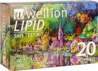 STRISCE ANALISI MULTIPARAMETRICA SANGUE WELL14-20 LIPID 5IN1 TEST KIT 20 PEZZI