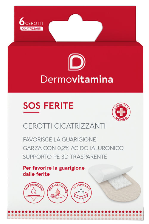 CEROTTO DERMOVITAMINA SOS FERITE 6 PEZZI