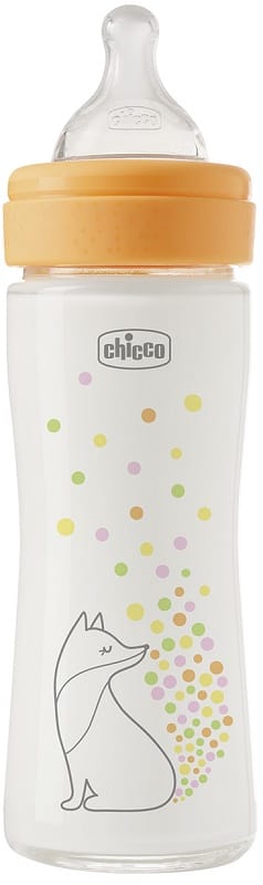 CHICCO BIBERON PERFECT GLASS GIRL SILICONE DA 240 ML