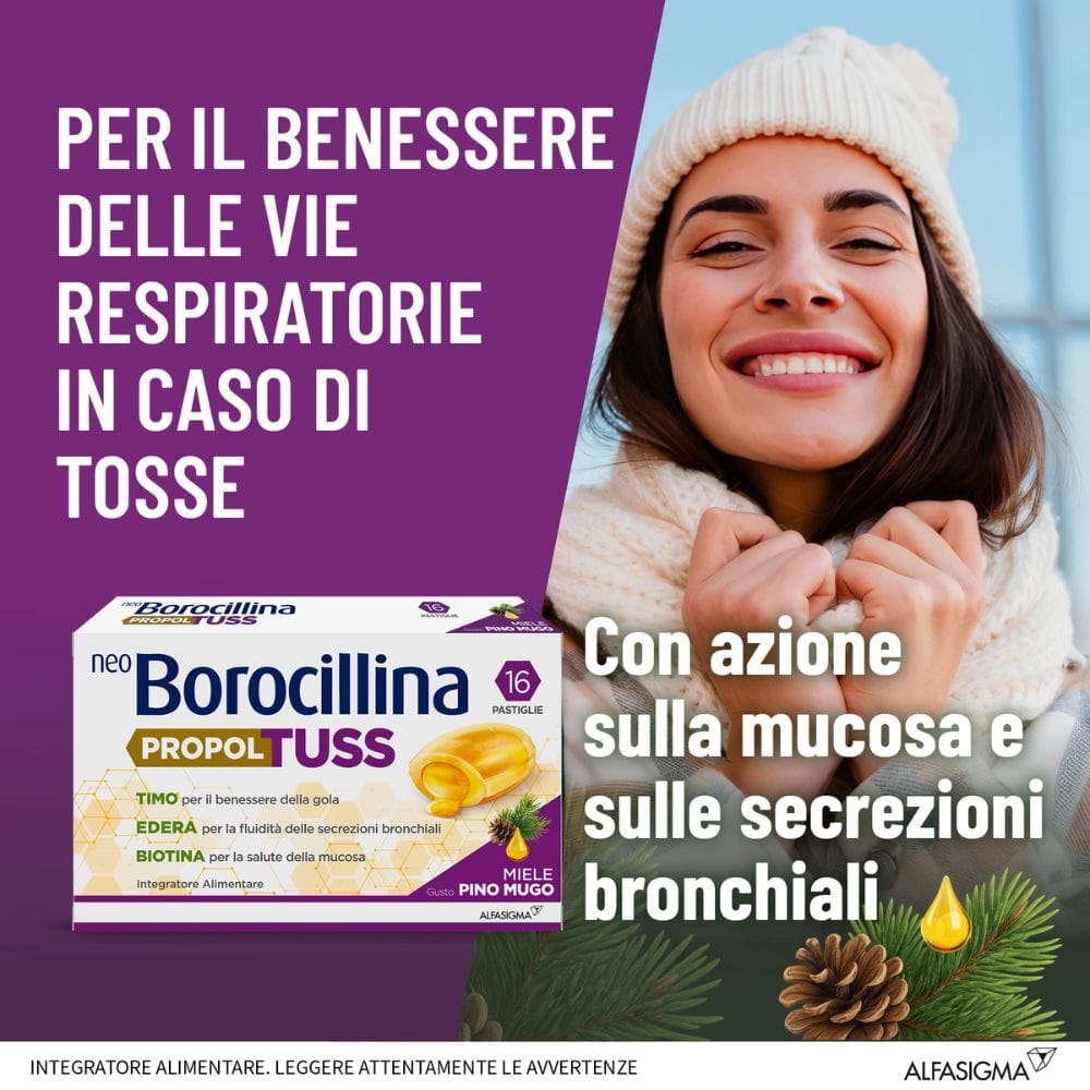 NEOBOROCILLINA PROPOLTUSS 16 PASTIGLIE