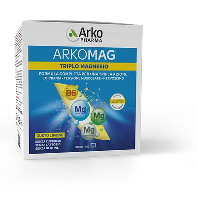 ARKOMAG TRIPLO MAGNESIO 20 BUSTINE ARKOMAG TRIPLO MAGNESIO 20 BUSTINE