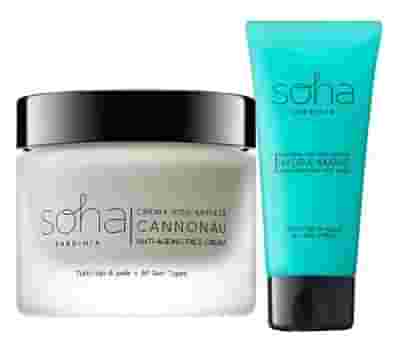 SOHA CANNONAU + HYDRA MARIS GIFT BOX NATALE 2024 CONTENENTE SOHA CREMA CANNONAU 50 ML + SOHA MASCHERA IDRO LENITIVA HYDRA MARIS 60 ML