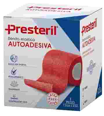 BENDA ELASTICA AUTOADESIVA LATEX FREE PRESTERIL CM 7,5X4,5 M TESI ROSSO