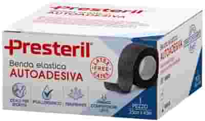 BENDA ELASTICA AUTOADESIVA LATEX FREE PRESTERIL CM 2,5X4,5 M TESI NERO