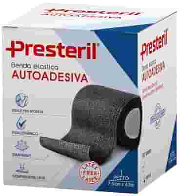 BENDA ELASTICA AUTOADESIVA LATEX FREE PRESTERIL CM 7,5X4,5 M TESI NERO