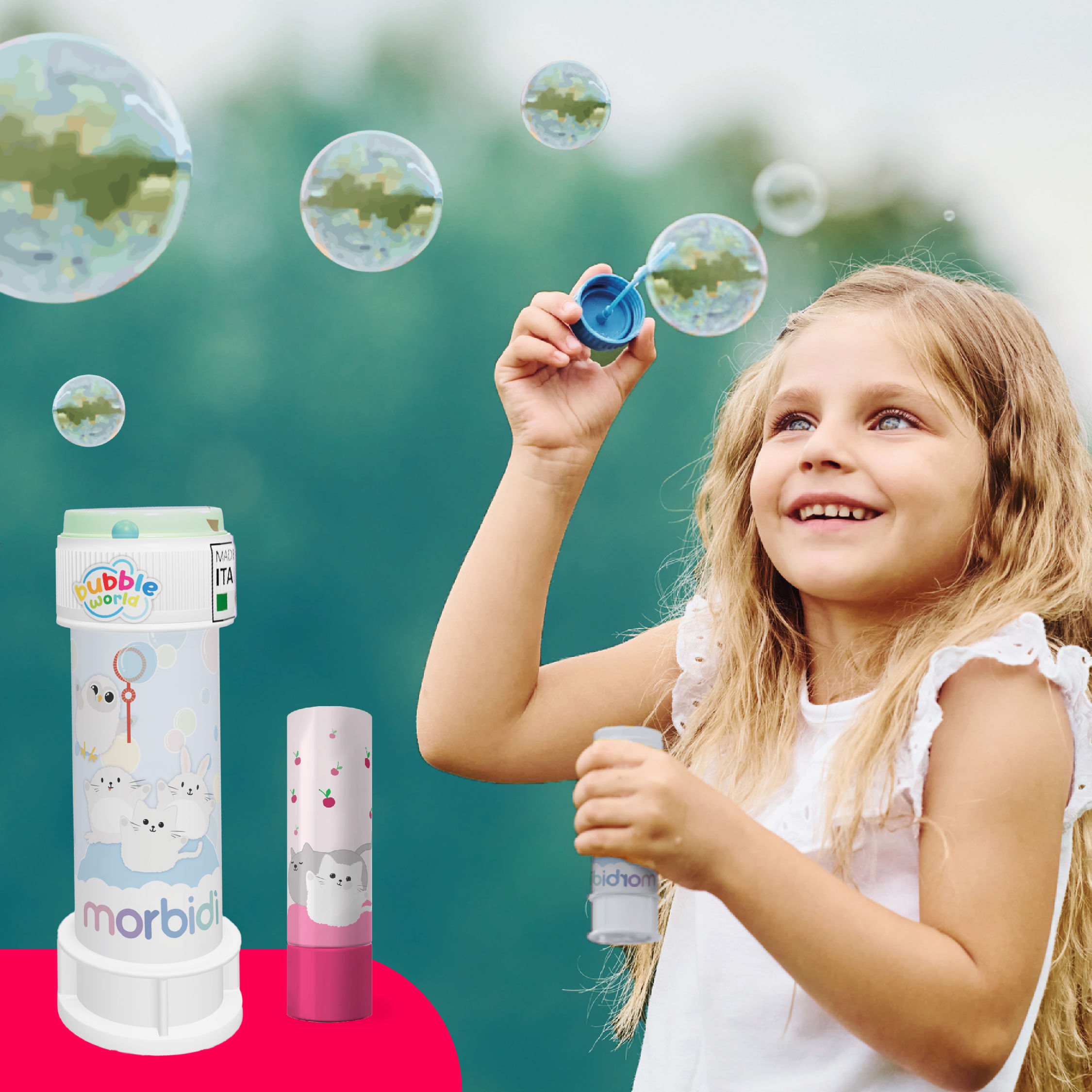 MORBIDI' BOLLE SAPONE + STICK LABBRA ROSA 5,5 ML