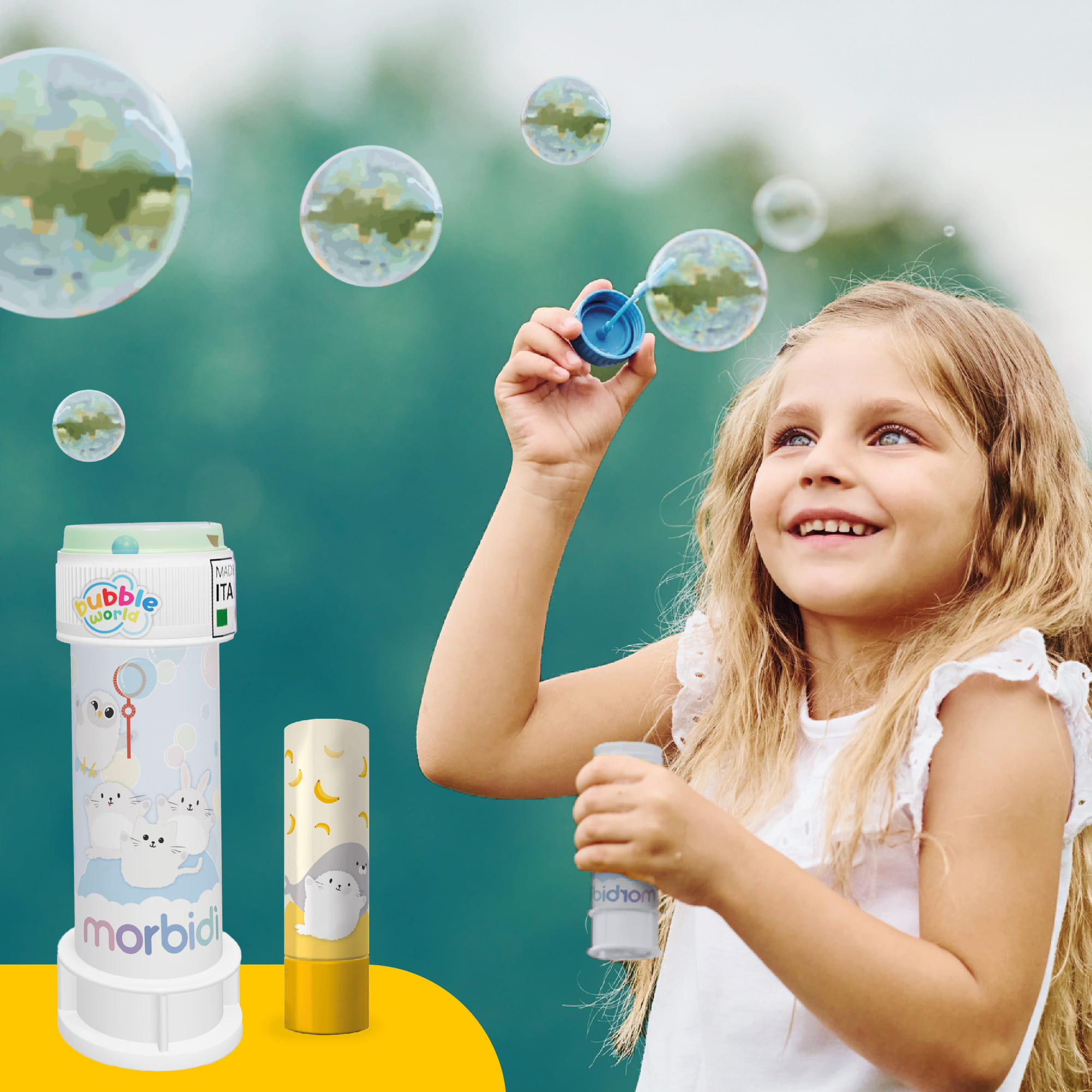 Morbidi' Bolle Sapone + Stick Labbra Giallo 5,5 Ml