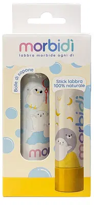 MORBIDI' BOLLE SAPONE + STICK LABBRA GIALLO 5,5 ML MORBIDI' BOLLE SAPONE + STICK LABBRA GIALLO 5,5 ML