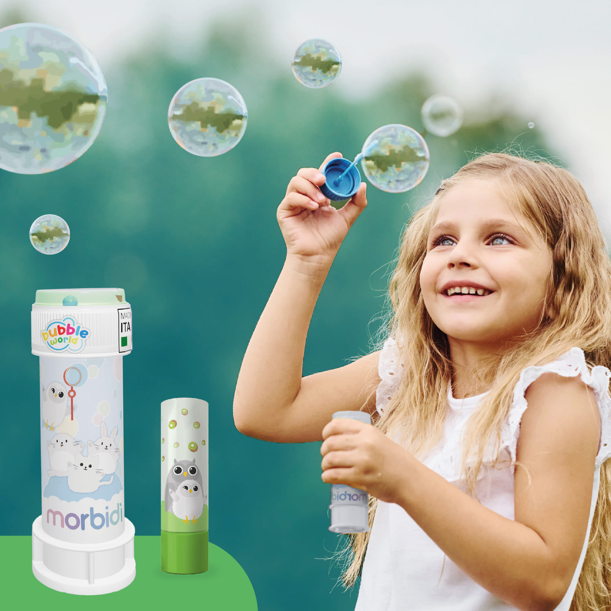 Morbidi' Bolle Sapone + Stick Labbra Verde 5,5 Ml