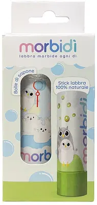 MORBIDI' BOLLE SAPONE + STICK LABBRA VERDE 5,5 ML MORBIDI' BOLLE SAPONE + STICK LABBRA VERDE 5,5 ML