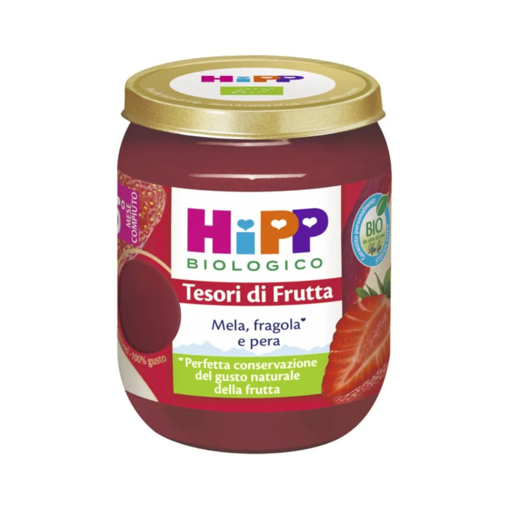 HIPP TESORI FRUTTA MELA FRAGOLA PERA 160 G