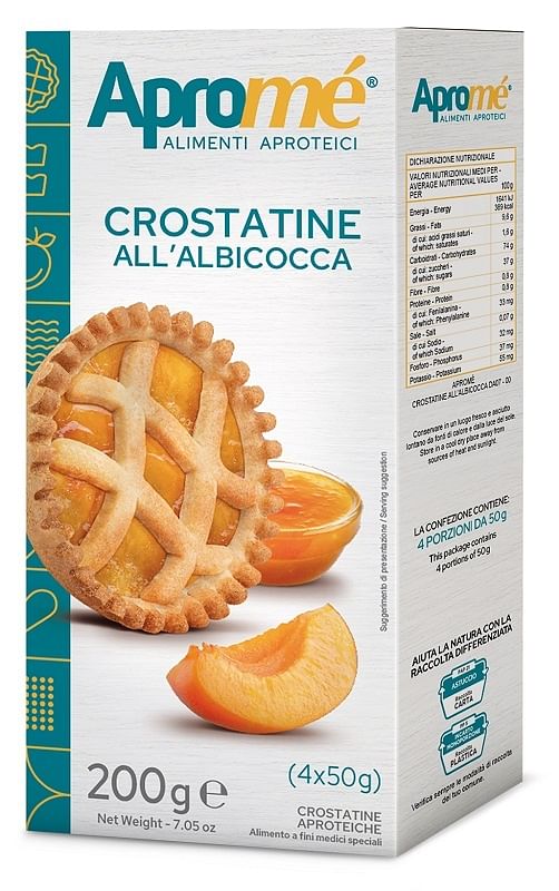 Aprome' Crostatine Albicocca 4 Pezzi Da 50 G