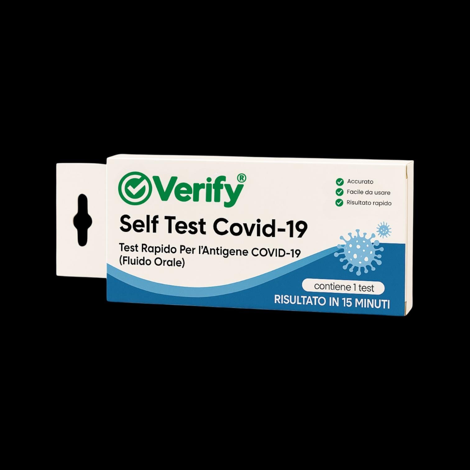 TEST ANTIGENICO RAPIDO COVID-19 VERIFY AUTODIAGNOSTICO RILEVAZIONE QUALITATIVA ANTIGENI SARS-COV-2 IN CAMPIONI SALIVARI