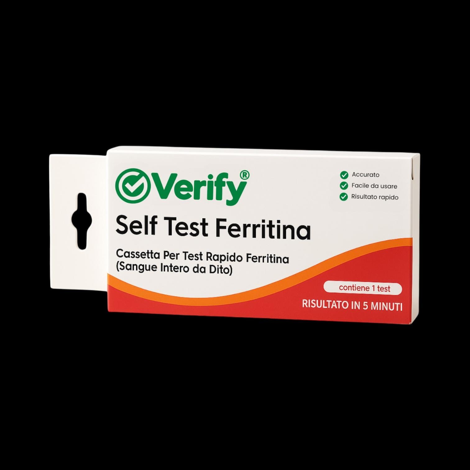 TEST RAPIDO VERIFY FERRITINA AUTODIAGNOSTICO DETERMINAZIONE QUALITATIVA FERRITINA NEL SANGUE UMANO