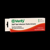 TEST RAPIDO VERIFY INFEZIONI TRATTO URINARIO AUTODIAGNOSTICO RILEVAZIONE QUALITATIVA LEUCOCITI/SANGUE/NITRITI/PROTEINE NELL'URINA UMANA