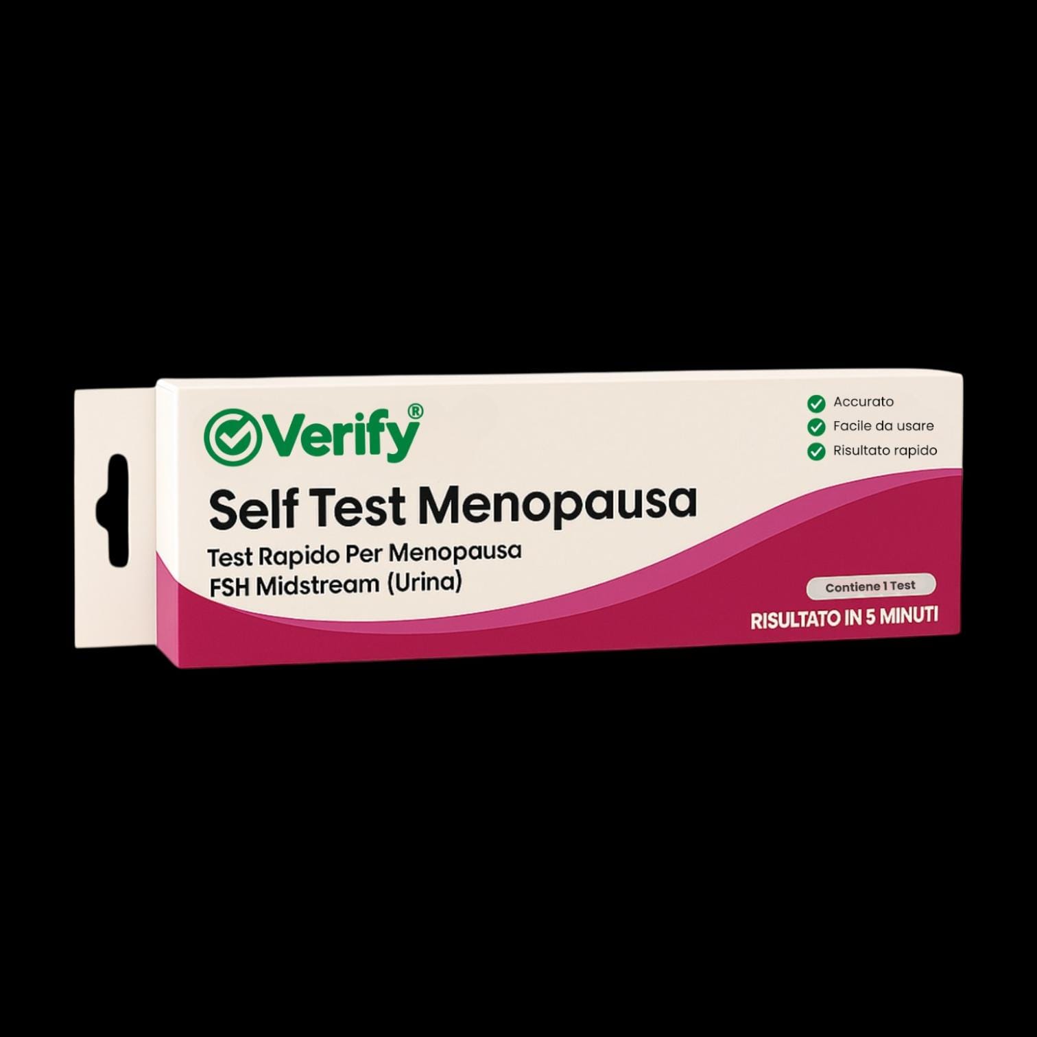 TEST RAPIDO VERIFY MENOPAUSA AUTODIAGNOSTICO RILEVAZIONE QUALITATIVA ORMONE FOLLICOLO-STIMOLANTE FSH IN CAMPIONE URINA