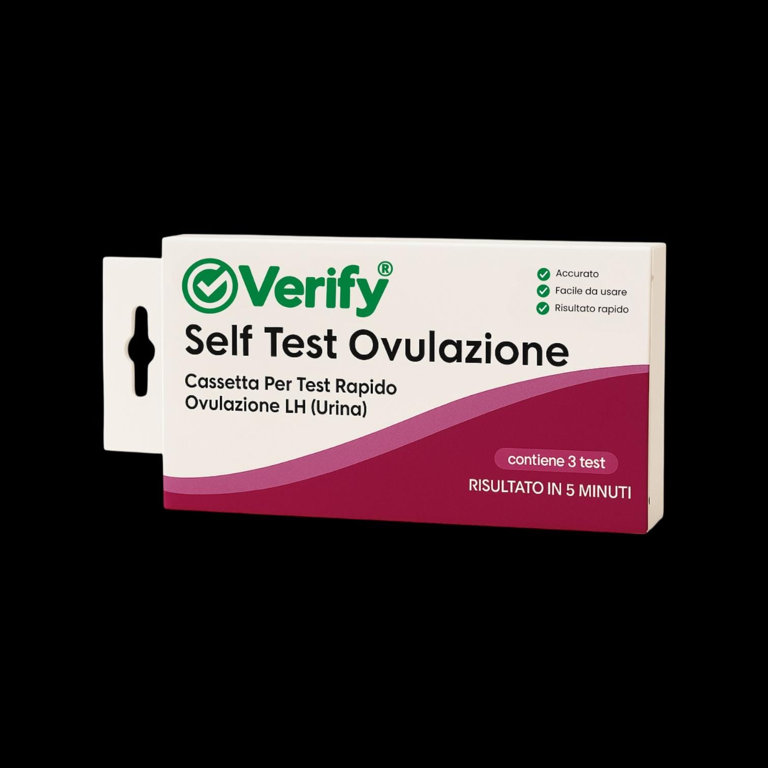 Test Rapido Verify Ovulazione Autodiagnostico Rilevazione Qualitativa Ormone Luteinizzante Lh Nell'Urina Umana 3 Pezzi